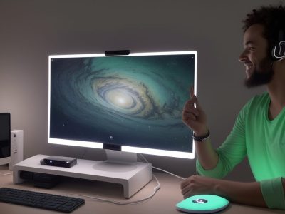 Uma atendente sorrindo em um ambiente de escritório moderno, focada em um curso online de atendimento telefônico para aprimorar a satisfação do cliente.