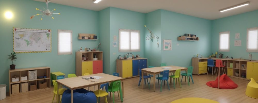 Alunos realizando atividades práticas de ciências em uma sala de aula, com experimentos e materiais didáticos.