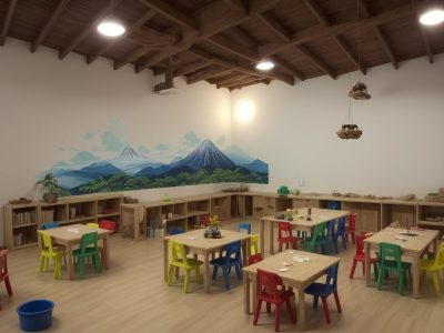 Crianças realizando experimentos práticos e atividades de ciências no ensino fundamental, com foco em projetos e aprendizado divertido.