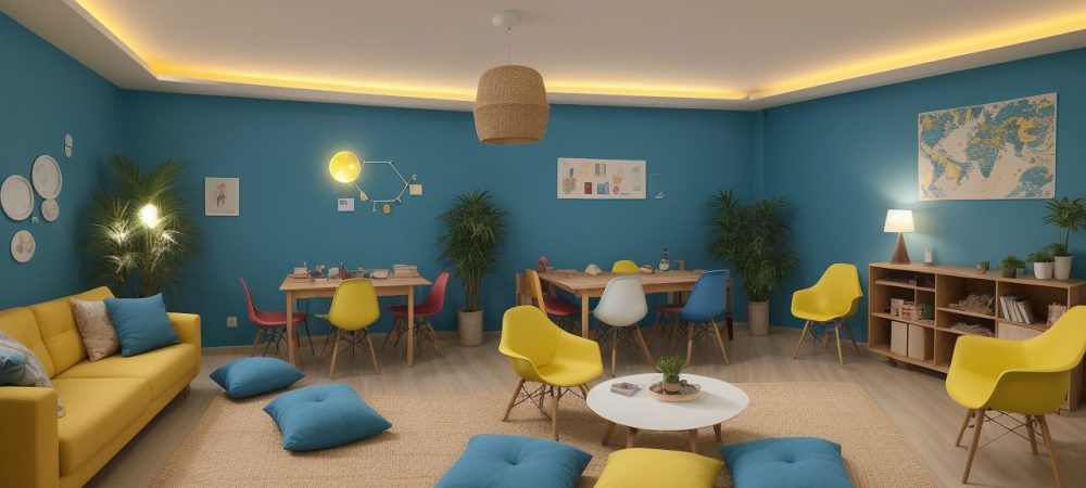 Alunos participando de atividades dinâmicas em sala de aula, explorando o espanhol para o ensino médio de forma interativa.