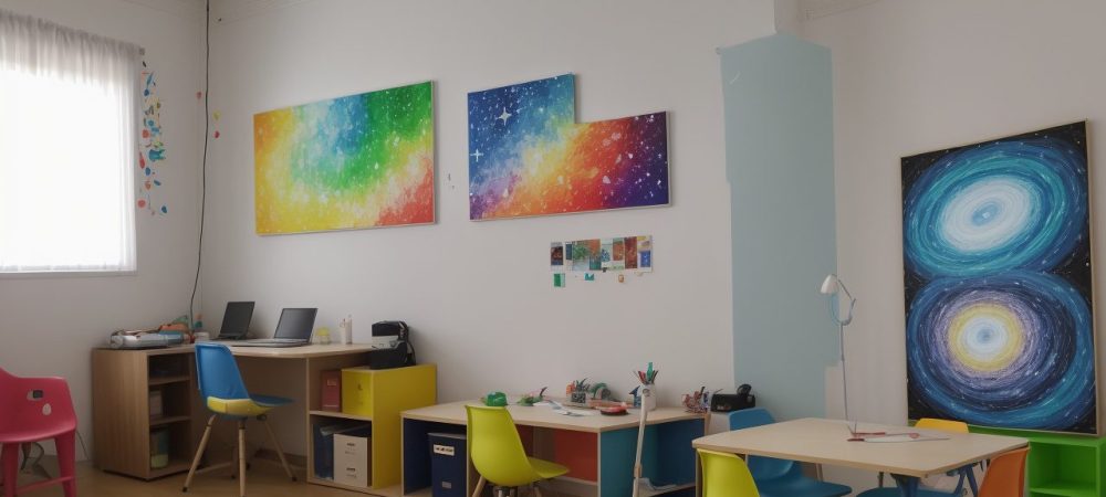 Educadores explorando aulas de arte online com técnicas de pintura e desenho, inspirando criatividade e engajamento.