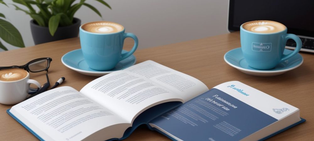 Estudantes aprendendo inglês online em um ambiente moderno e interativo, focando em flexibilidade e fluência.