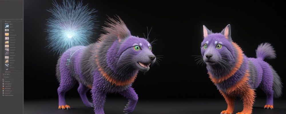 Uma animação 3D vibrante mostrando o uso do Autodesk Maya, com o logo do software em destaque e personagens em movimento.