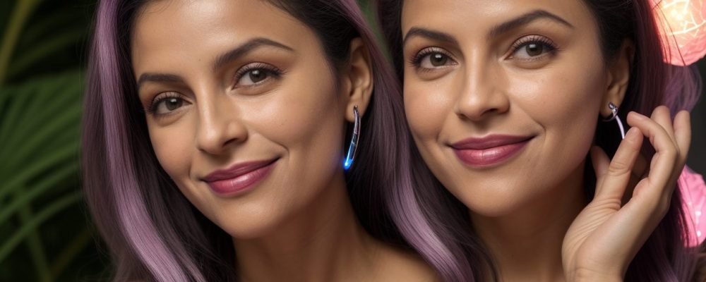 Mulher aplicando maquiagem em frente ao espelho, aprendendo automaquiagem com curso online para realçar a beleza e autoconfiança