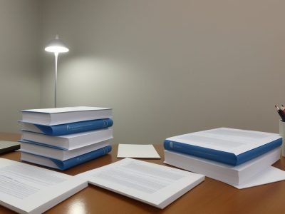 Auxiliar administrativo organizando documentos e atendendo o público no setor público