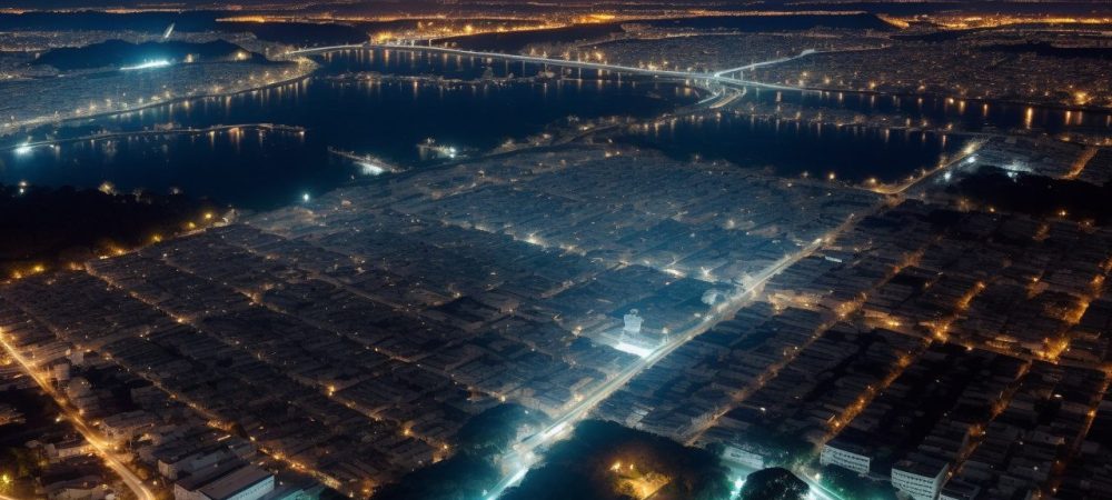 Representação visual de um auxiliar de almoxarifado otimizando o controle de estoque no setor público, com foco em organização e eficiência.