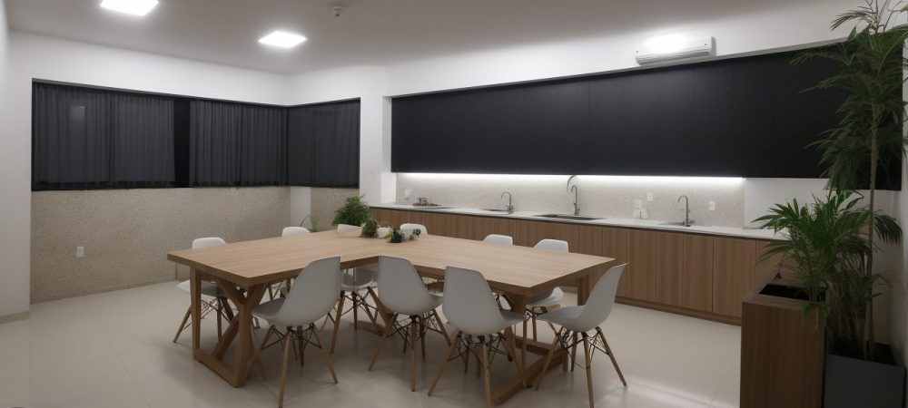 Imagem mostrando um profissional feliz trabalhando como auxiliar de serviços gerais, com ferramentas e ambientes de trabalho limpos e organizados, simbolizando sucesso na carreira