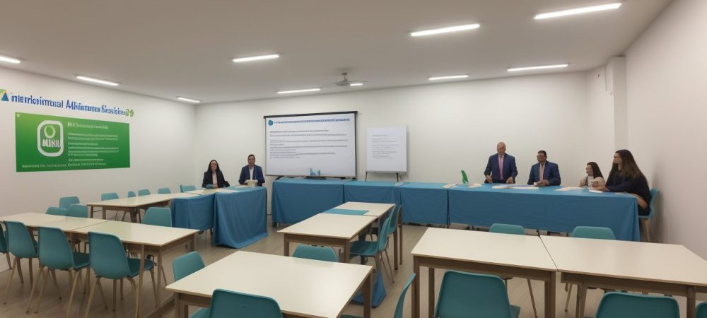 Auxiliar de serviços gerais em ambiente de trabalho, demonstrando as funções e importância do curso para o mercado