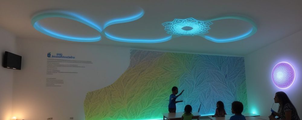 Ilustração de sala de aula com alunos e educadores, mostrando os conceitos de avaliação formativa e somativa aplicados para melhorar a aprendizagem.