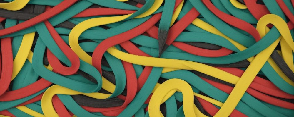 Gráfico mostrando os resultados da avaliação institucional, com alunos e professores colaborando para melhorias na escola.