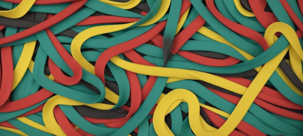 Gráfico mostrando os resultados da avaliação institucional, com alunos e professores colaborando para melhorias na escola.