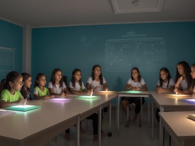 Professor orientando alunos em atividades práticas de educação física, com foco em avaliação formativa e feedback para desenvolvimento motor