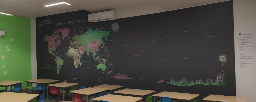 Imagem de professores e alunos interagindo em sala de aula, com foco na implementação da BNCC e seus benefícios.