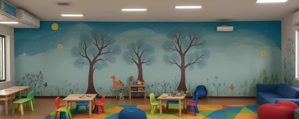 Crianças em atividades lúdicas e planejamentos criativos, aplicando a BNCC na educação infantil, com foco nos objetivos de aprendizagem