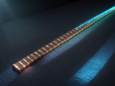 Imagem de um contrabaixo elétrico em destaque, simbolizando a importância do instrumento na música contemporânea e em aulas de baixo.