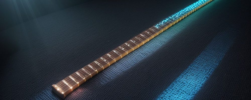 Imagem de um contrabaixo elétrico em destaque, simbolizando a importância do instrumento na música contemporânea e em aulas de baixo.