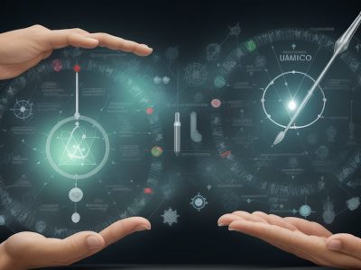 Ilustração de profissionais da saúde discutindo princípios da bioética e direito da saúde, com foco em consentimento informado e ética médica.