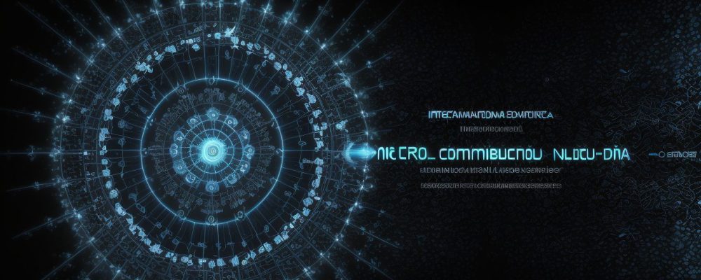 Representação visual da bioinformática na saúde pública, mostrando a análise genômica e ferramentas tecnológicas integradas