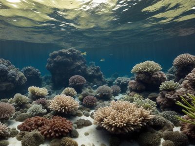 Representação visual do biomonitoramento, com foco em bioindicadores e seu impacto na qualidade da água e ecossistemas.