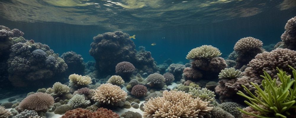 Representação visual do biomonitoramento, com foco em bioindicadores e seu impacto na qualidade da água e ecossistemas.