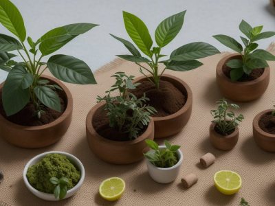 Laboratório de biotecnologia vegetal com cultura de tecidos in vitro, mostrando plantas sendo cultivadas em um ambiente controlado para micropropagação.