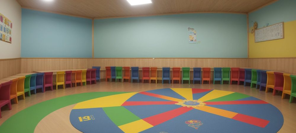 Crianças brincando com jogos educativos em sala de aula, promovendo o aprendizado e desenvolvimento infantil.