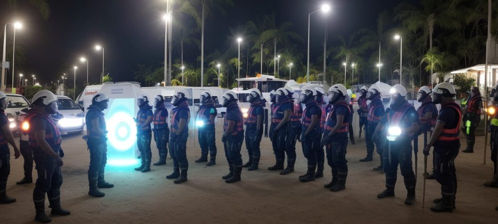 Colaboradores em um ambiente de trabalho seguro, com foco em medidas de segurança e a aplicação da NR 5 pela CIPA