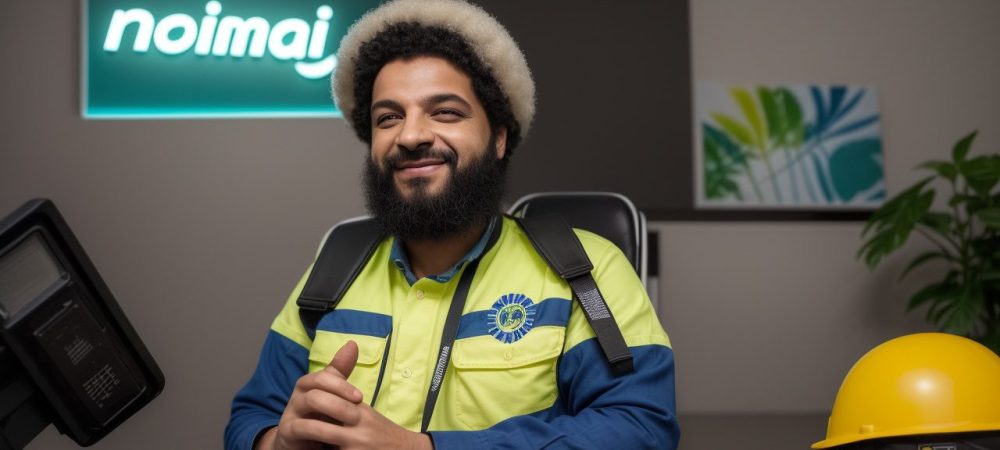 Ilustração da CIPA em um ambiente de trabalho seguro, com colaboradores engajados e elementos que representam a segurança e a produtividade.