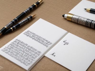 Mãos praticando caligrafia moderna, com caneta tinteiro e letras bonitas em um ambiente de trabalho com inspiração e criatividade.