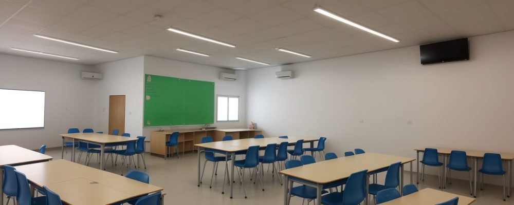 Professora aplicando metodologias inovadoras em sala de aula, utilizando recursos digitais e planejamento de aulas dinâmico, com foco em como ensinar inglês para crianças.