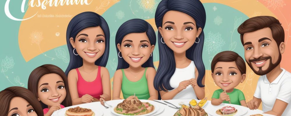 Ilustração vibrante de pessoas aprendendo a desenhar caricaturas engraçadas e rostos famosos, com técnicas de caricatura passo a passo.