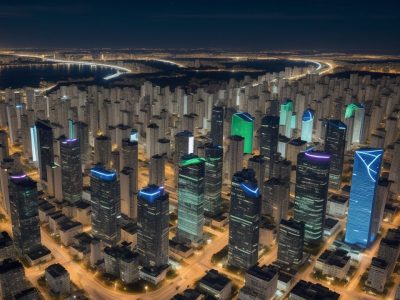 Representação visual da cartografia digital sendo utilizada no planejamento urbano, com mapas e dados geográficos em um ambiente moderno e tecnológico