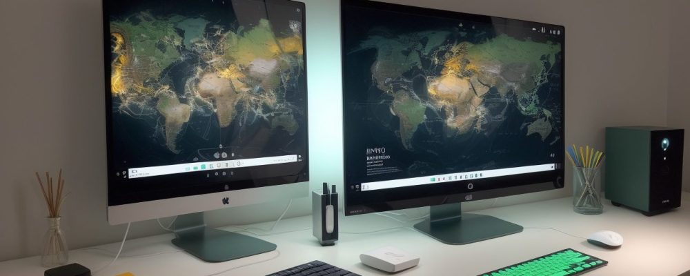 Profissional utilizando Chat GPT em um ambiente de trabalho moderno, focado em produtividade e inovação.