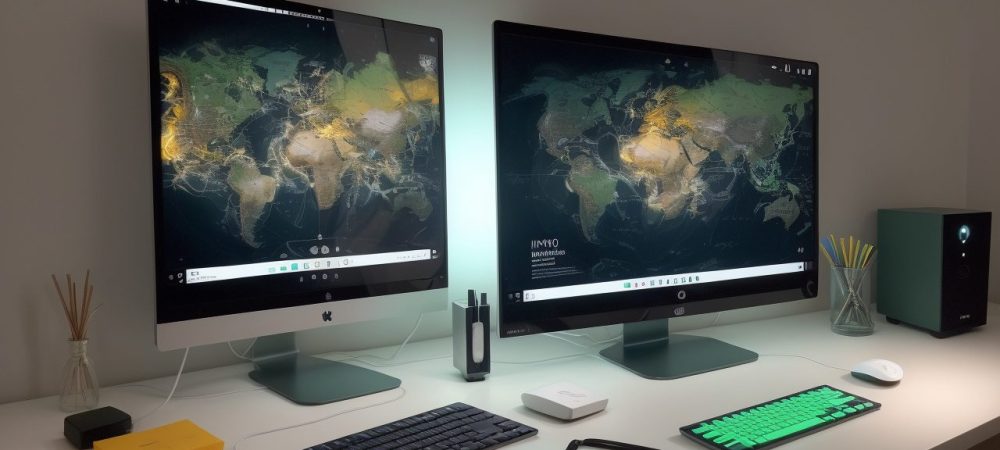 Profissional utilizando Chat GPT em um ambiente de trabalho moderno, focado em produtividade e inovação.