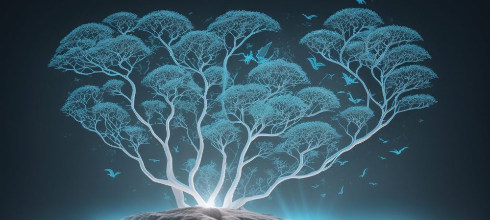 Representação visual da cibercultura e transformação digital, com pessoas conectadas em um ambiente de aprendizado e troca de informações.