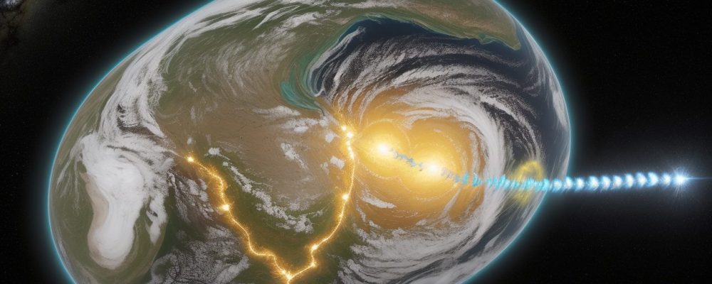 Imagem representando ciências da natureza com elementos de biologia, química e física, ideal para cursos online e educação.