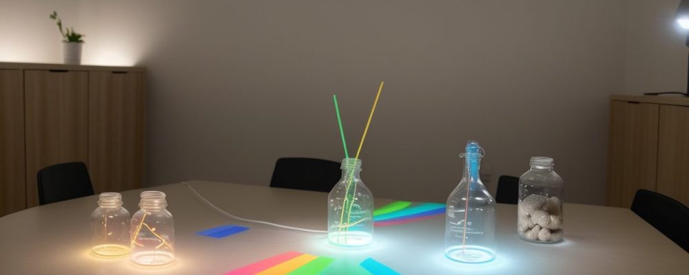 Alunos envolvidos em um experimento prático de ciências da natureza em sala de aula, demonstrando aprendizado ativo e engajamento.