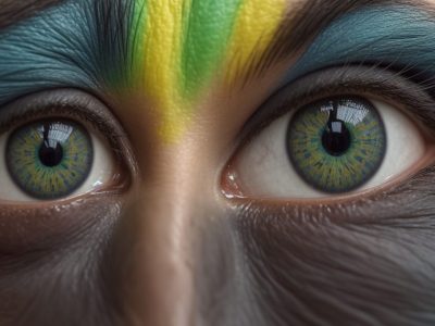 Imagem representando classes gramaticais e interpretação de textos, com livros abertos e símbolos de gramática.