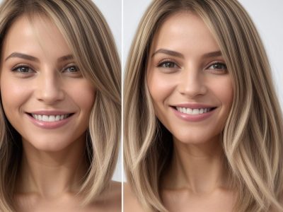 Mulher com cabelo recém colorido, mostrando a transformação da coloração capilar e a confiança renovada.