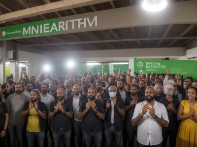 Imagem ilustrativa sobre assédio moral no trabalho, mostrando um ambiente de trabalho saudável e colaborativo com pessoas interagindo.