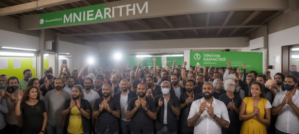 Imagem ilustrativa sobre assédio moral no trabalho, mostrando um ambiente de trabalho saudável e colaborativo com pessoas interagindo.