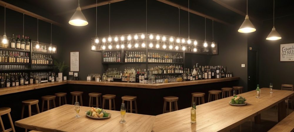 Comida de Boteco: Mesa de Bar, Petiscos e Amigos Mesa de bar com diversos petiscos de boteco, como torresmo e bolinho de bacalhau, reunindo amigos e celebrando a culinária brasileira.