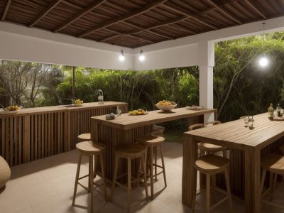 Mesa farta com diversos petiscos de boteco, como bolinho de bacalhau e torresmo crocante, em um ambiente de bar acolhedor, representando receitas e cardápios.