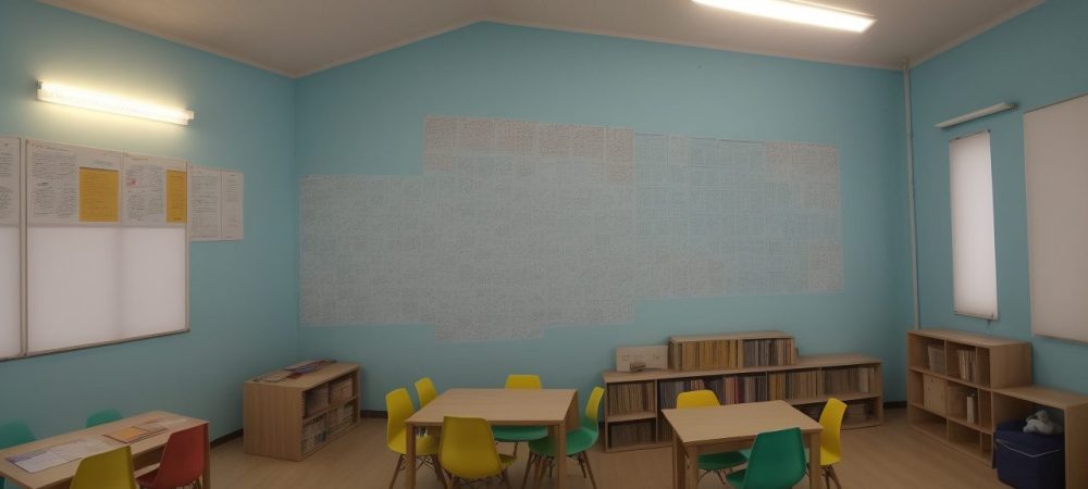 Estudantes em sala de aula usando atividades personalizadas para dificuldades de aprendizagem