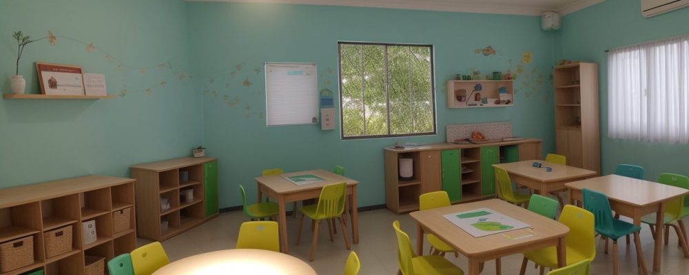 Crianças em sala de aula utilizando atividades interativas para dificuldades de aprendizagem