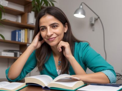 Profissional de saúde oferecendo apoio e recursos para um dependente químico, com foco em um curso online de tratamento.