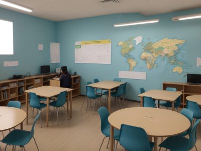 Educadores e alunos colaborando em estratégia inclusiva para dificuldades de aprendizagem