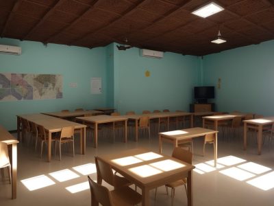 Ilustração de professor utilizando comunicação eficaz em sala de aula para engajar alunos