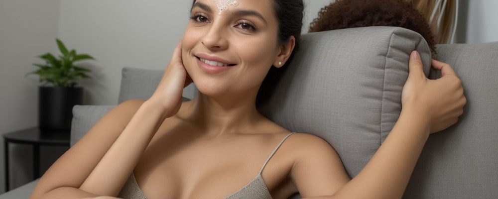 Servidora pública em um ambiente de trabalho claro e organizado, com foco em oratória e técnicas de comunicação para o serviço público.