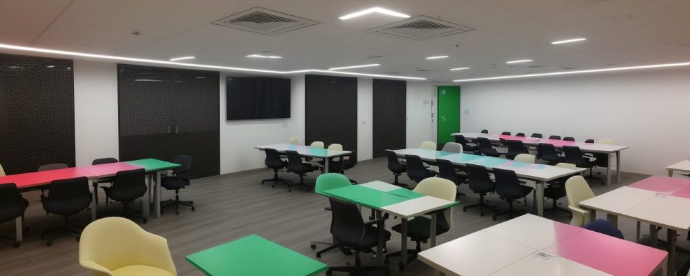 Profissionais de comunicação em um ambiente de trabalho colaborativo, com foco em comunicação empresarial e engajamento.